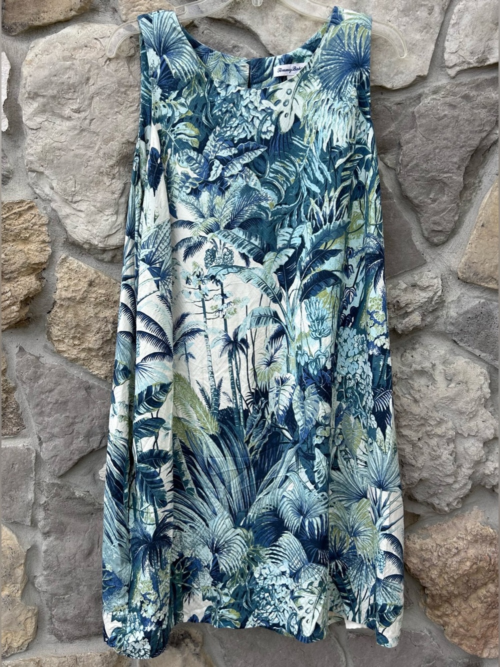 Tommy Bahama 100% Silk Dress Size XL Tropical Beach Coastal Vacation Sleeveless